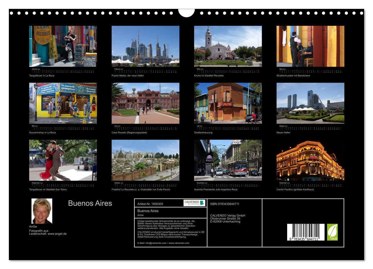 Bild: 9783435644711 | Buenos Aires (Wandkalender 2025 DIN A3 quer), CALVENDO Monatskalender