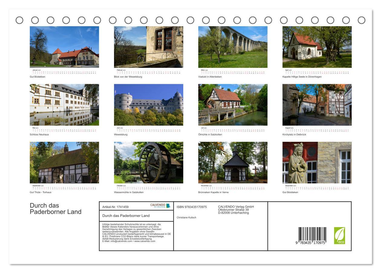 Bild: 9783435170975 | Durch das Paderborner Land (Tischkalender 2025 DIN A5 quer),...