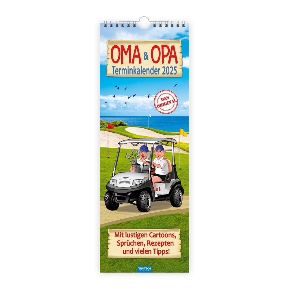 Cover: 9783988022400 | Trötsch Maxi-Streifenkalender Oma und Opa Terminkalender 2025 | KG