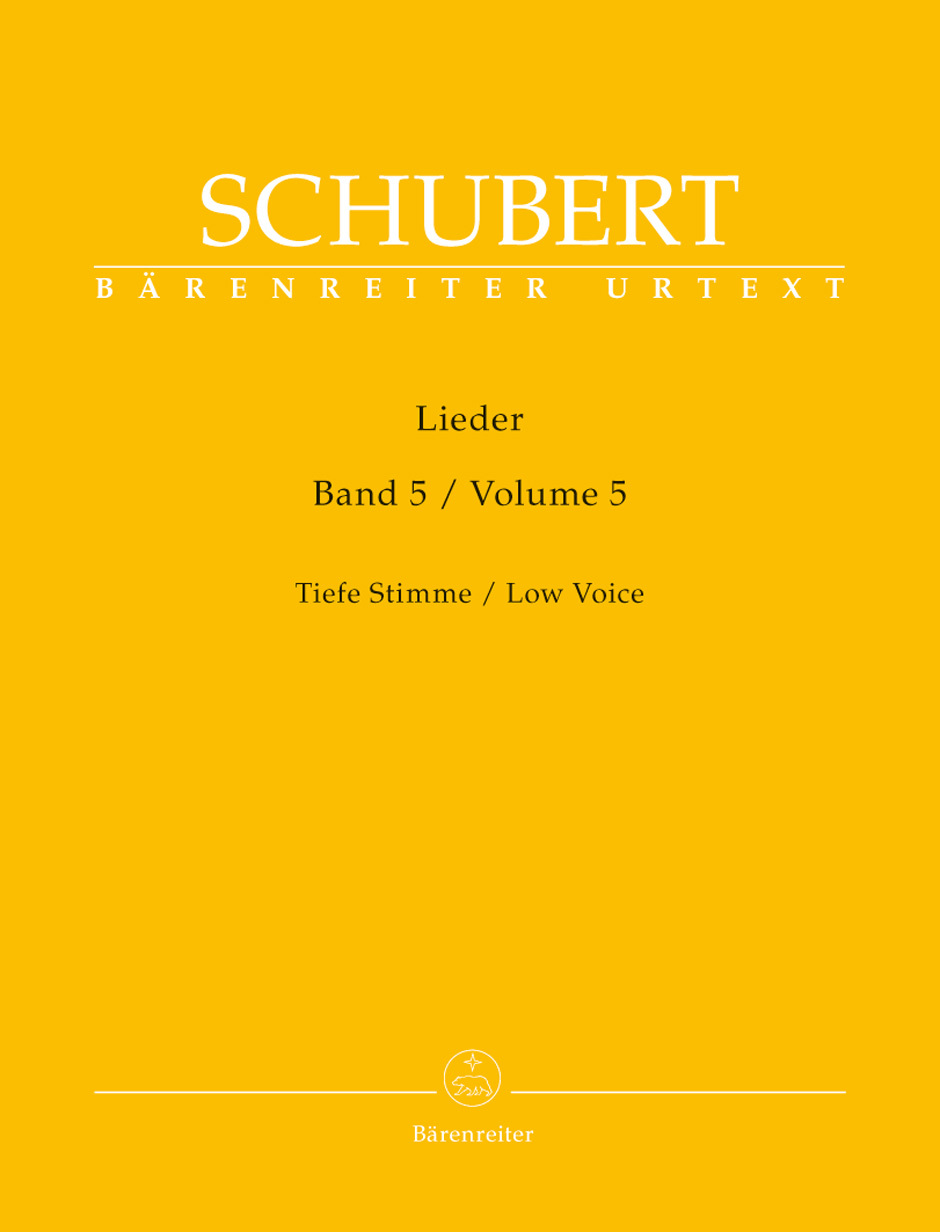 Cover: 9790006530762 | Lieder Volume 5 - Low Voice | Tiefe Stimme / Low Voice | Schubert