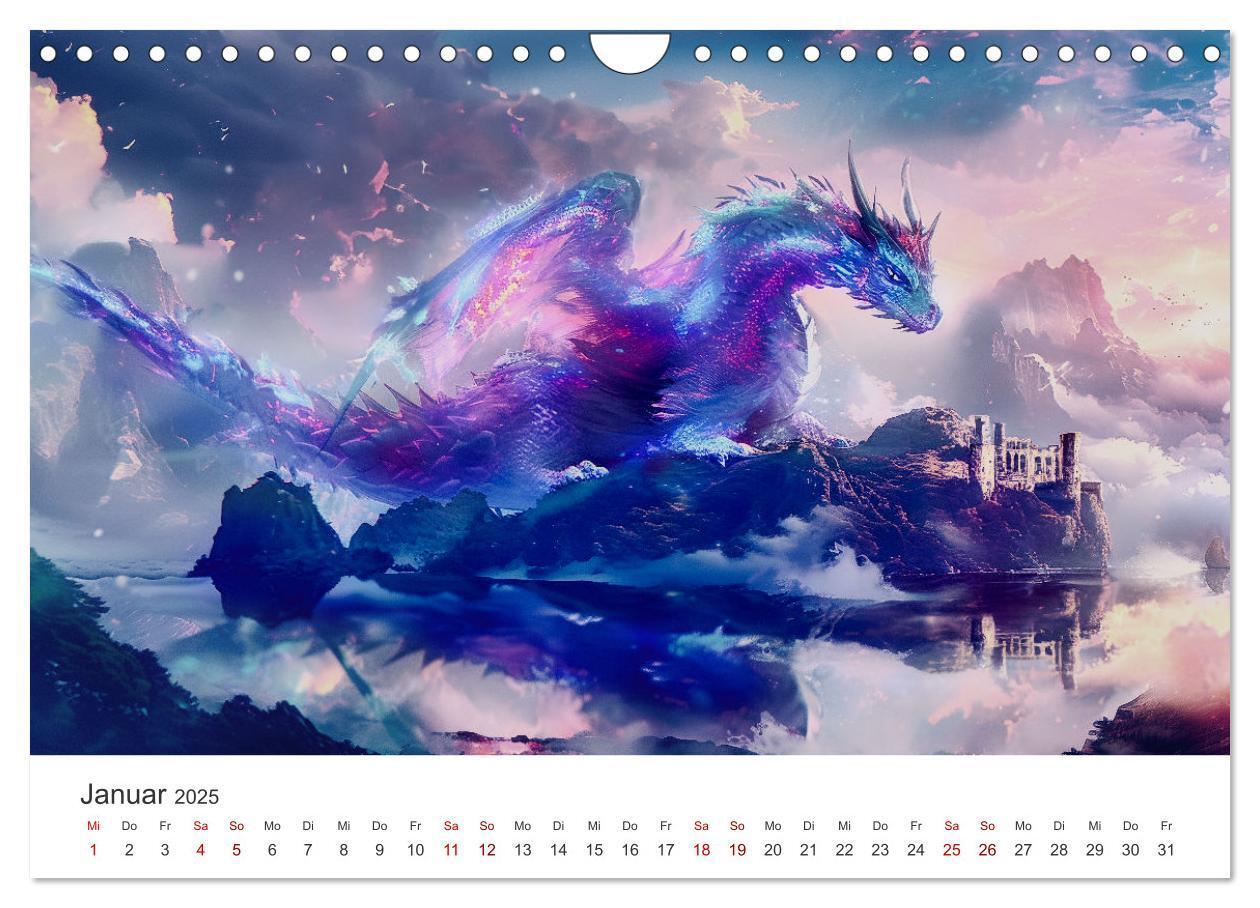 Bild: 9783383790935 | Das Jahr der Drachen (Wandkalender 2025 DIN A4 quer), CALVENDO...