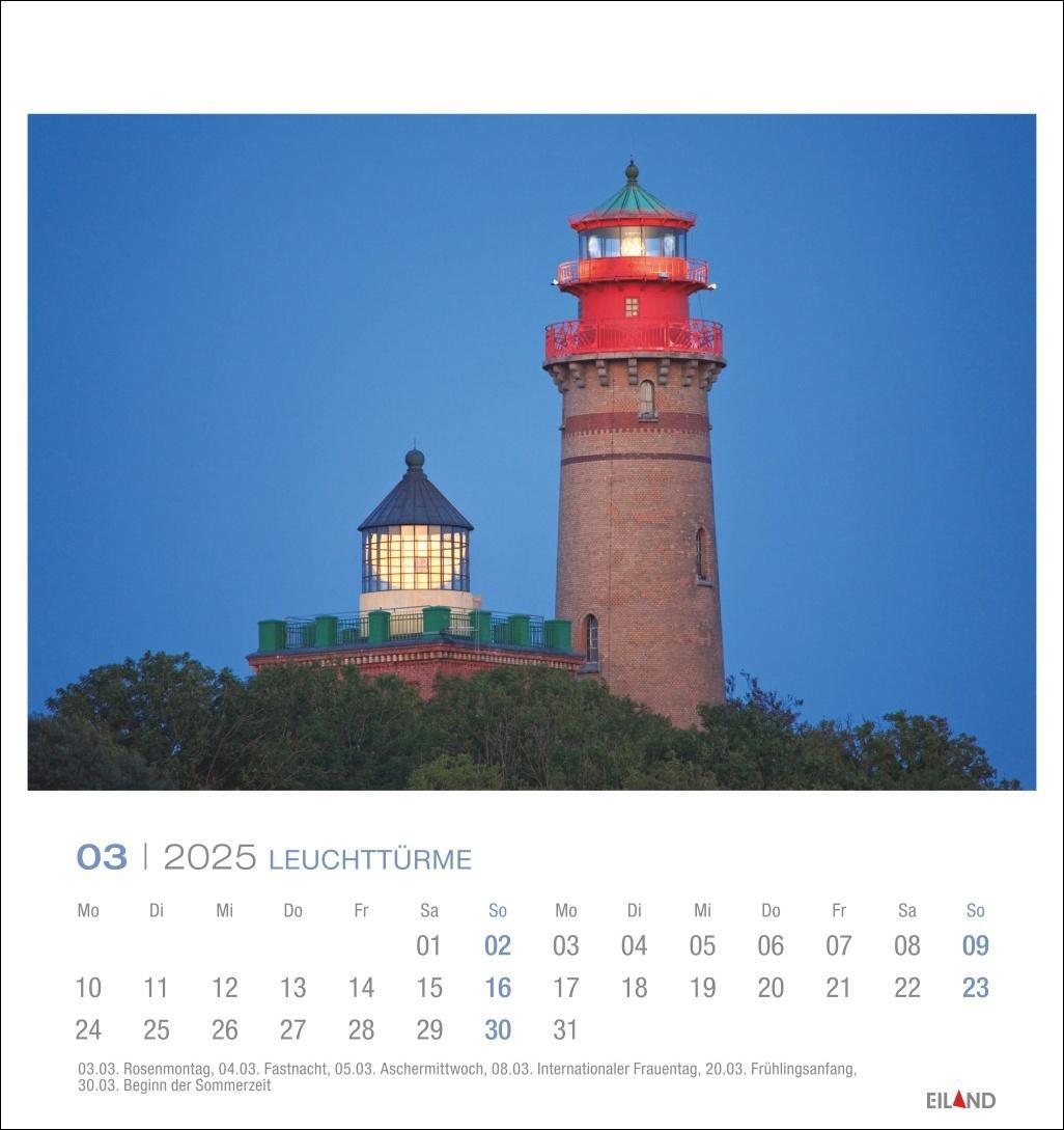 Bild: 9783964023278 | Leuchttürme Postkartenkalender 2025 - An der Nord- und Ostseeküste