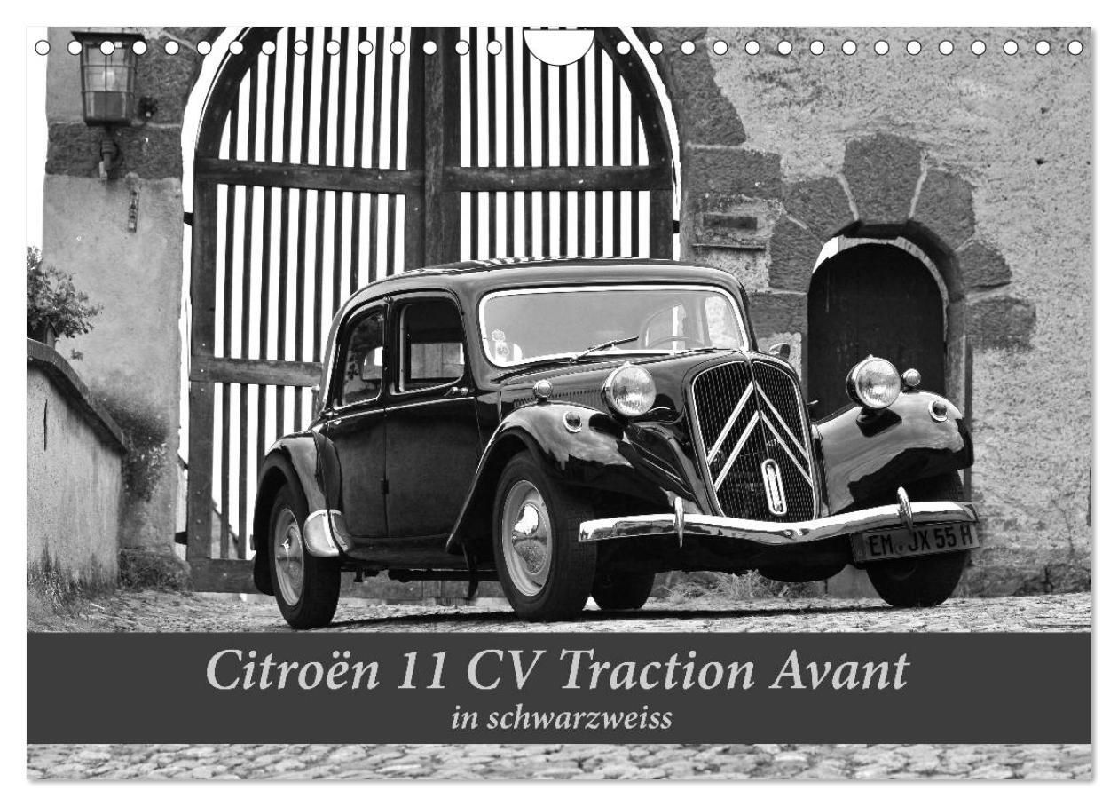 Cover: 9783435437290 | Citroën 11 CV Traction Avant in schwarzweiss (Wandkalender 2025 DIN...