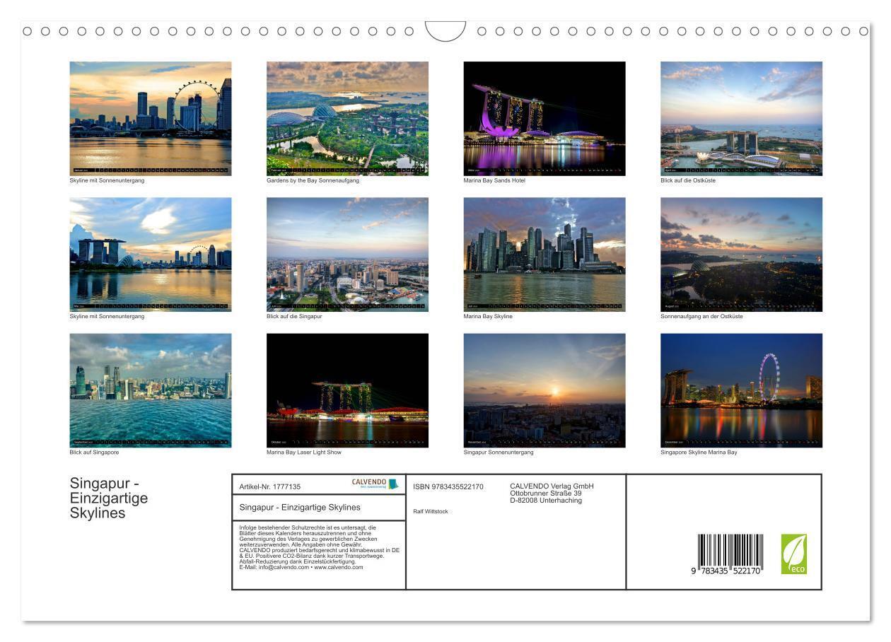 Bild: 9783435522170 | Singapur - Einzigartige Skylines (Wandkalender 2025 DIN A3 quer),...