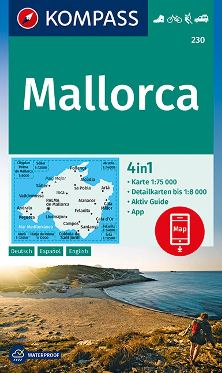 Cover: 9783990446409 | KOMPASS Wanderkarte 230 Mallorca 1:75.000 | Kompass-Karten Gmbh | 1 S.