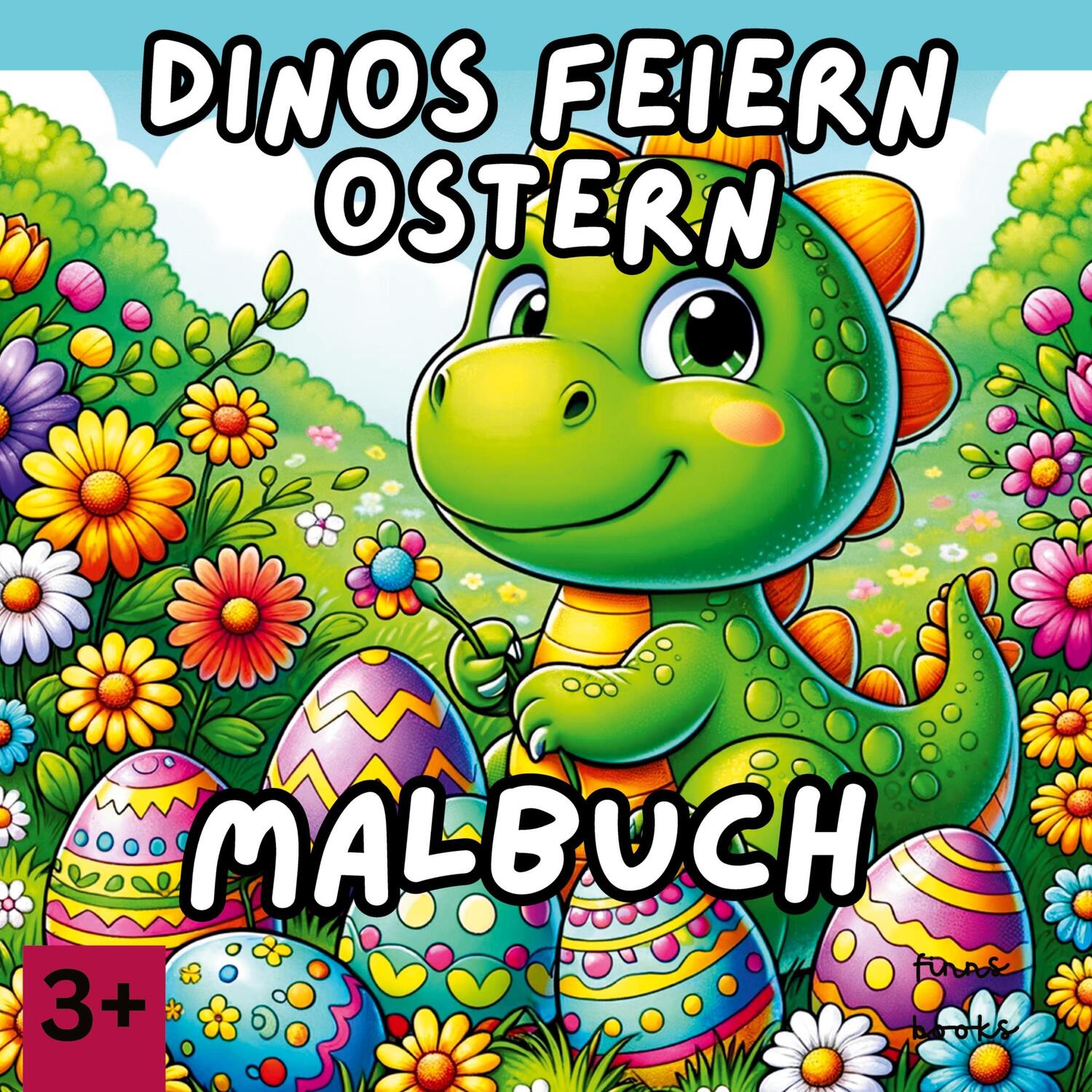 Cover: 9783384169884 | Dinos feiern Ostern | Ein Malbuch für Kinder ab 3 | Finn Avery | Buch