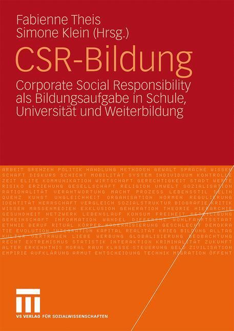 Cover: 9783531169422 | CSR-Bildung | Simone Klein (u. a.) | Taschenbuch | Paperback | 231 S.