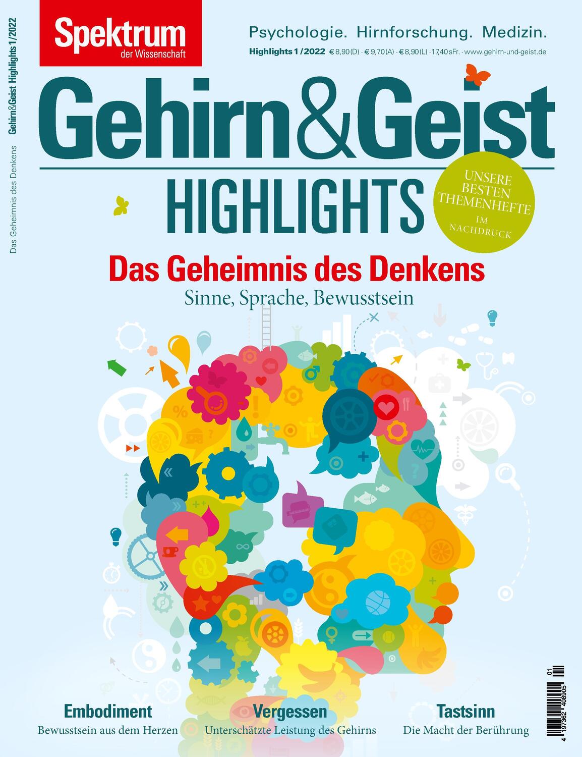 Cover: 9783958925267 | Gehirn&Geist - Das Geheimnis des Denkens | Sinne, Sprache, Bewusstsein