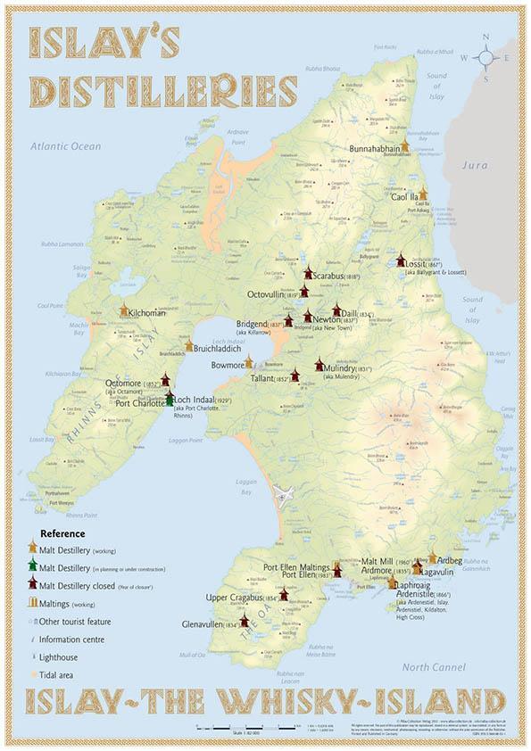 Cover: 9783944148021 | Islay's Distilleries Poster 60 x 42cm | Islay - The Whisky-Island