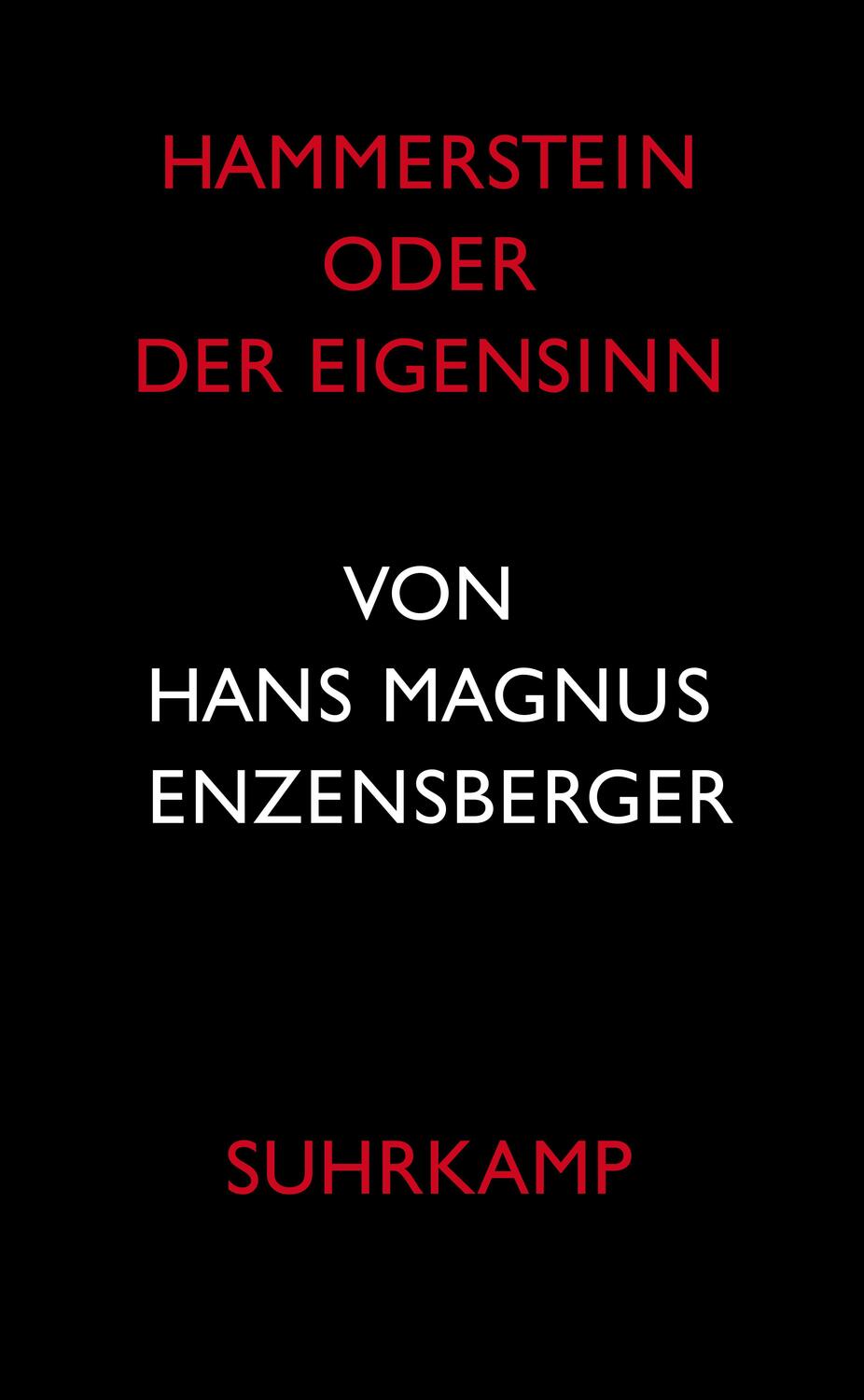 Cover: 9783518419601 | Hammerstein oder Der Eigensinn | Eine deutsche Geschichte | Buch
