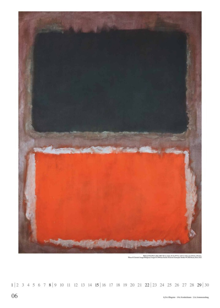 Bild: 4250809653273 | DUMONT - Mark Rothko 2025 Wandkalender, 50x70cm, Posterkalender mit...