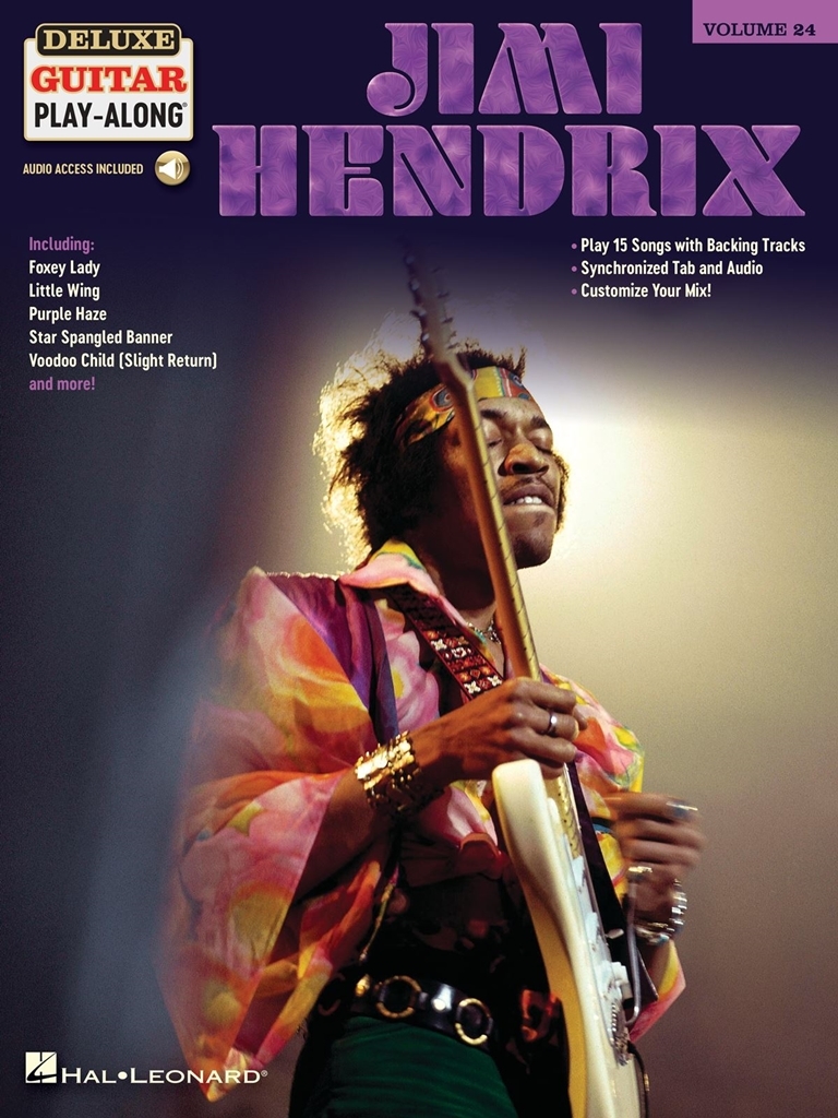 Cover: 888680985097 | Jimi Hendrix | Deluxe Guitar Play-Along Volume 24 | 2020 | Hal Leonard
