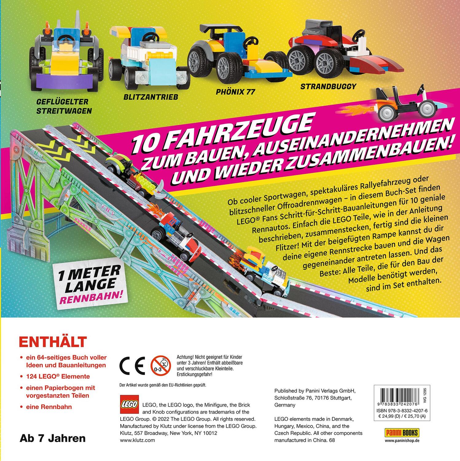 Rückseite: 9783833242076 | LEGO® Rennautos | Panini | Taschenbuch | 64 S. | Deutsch | 2022