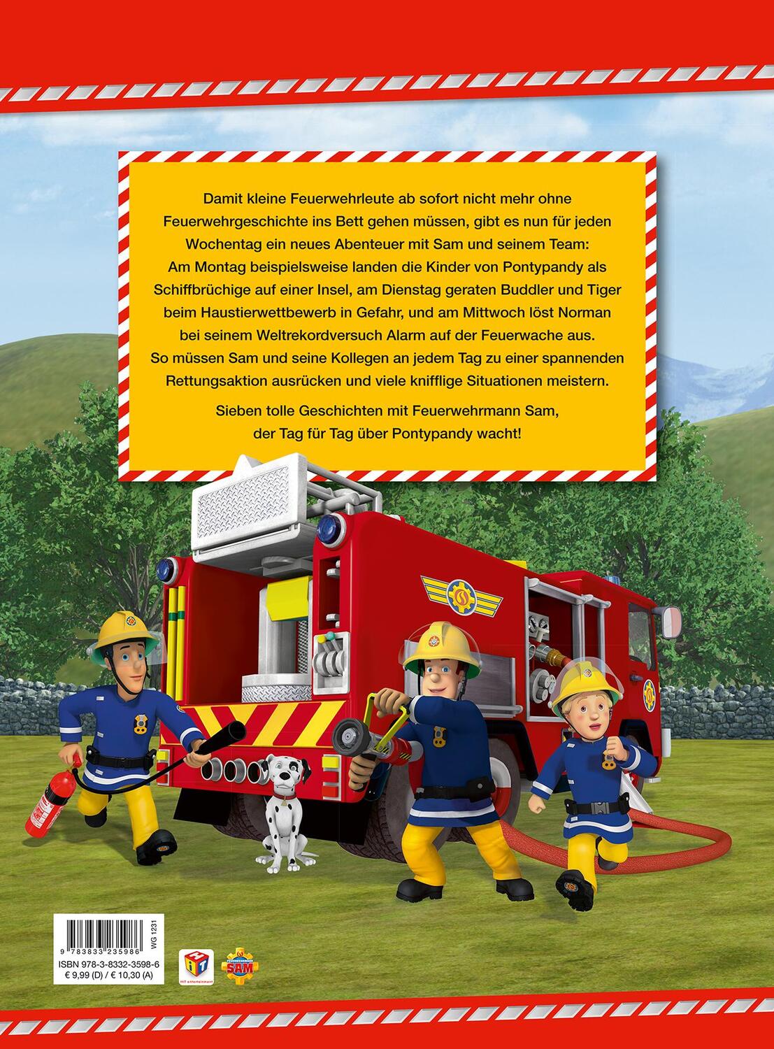 Rückseite: 9783833235986 | Feuerwehrmann Sam: Eine Woche voller Feuerwehrgeschichten | Buch