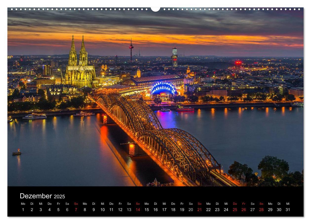 Bild: 9783435576357 | Köln Impressionen bei Nacht (Wandkalender 2025 DIN A2 quer),...