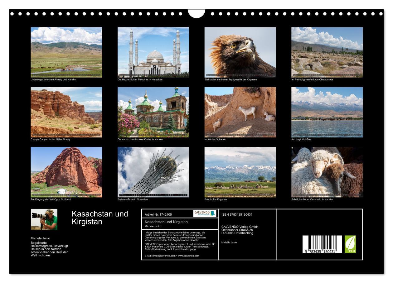 Bild: 9783435180431 | Kasachstan und Kirgistan (Wandkalender 2025 DIN A3 quer), CALVENDO...