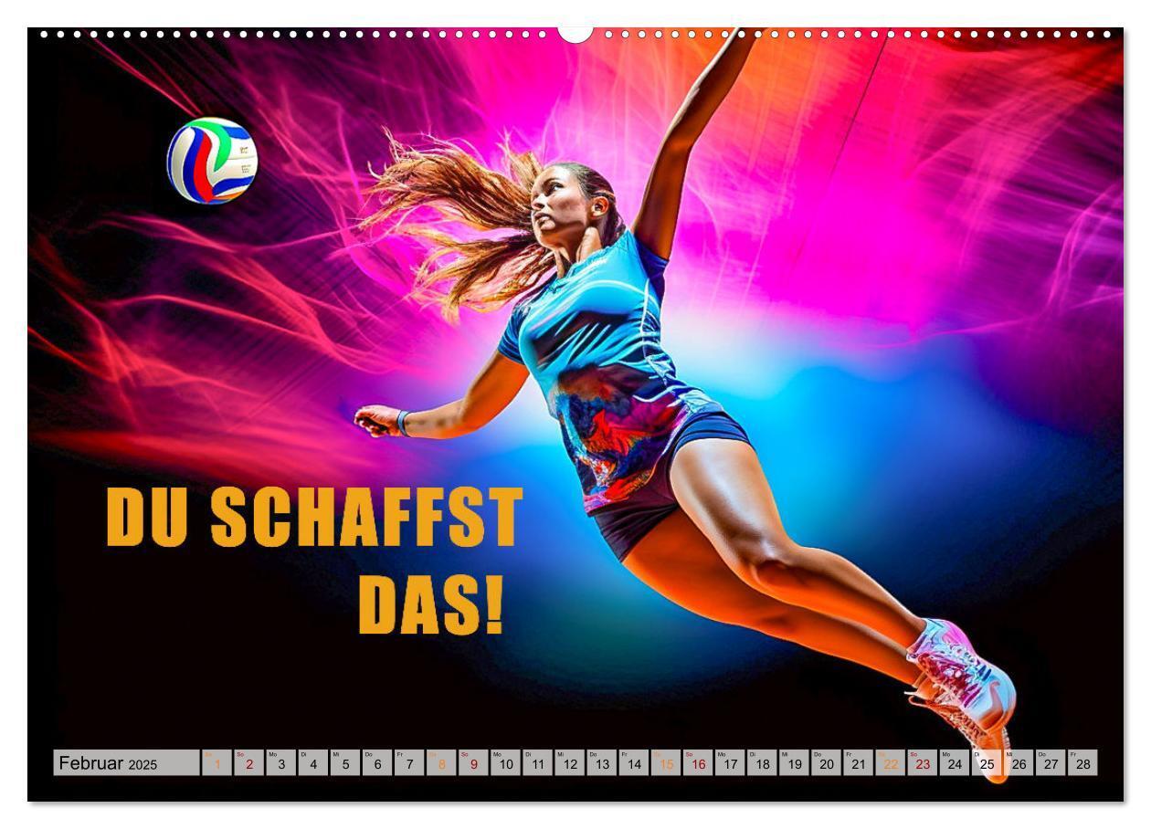 Bild: 9783383862816 | Volleyball und Motivation (Wandkalender 2025 DIN A2 quer), CALVENDO...