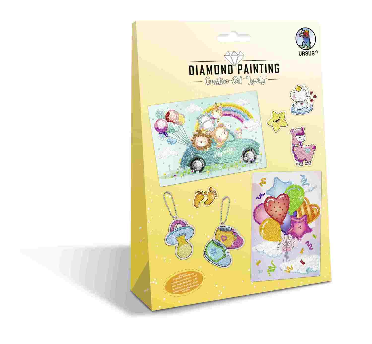 Cover: 4008525242901 | URSUS Kinder-Bastelsets Diamond Painting Creative Set Lovely, 2er...