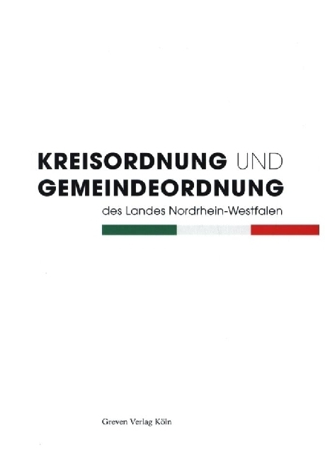 Cover: 9783774309463 | Kreisordnung und Gemeindeordung des Landes Nordrhein-Westfalen | Buch