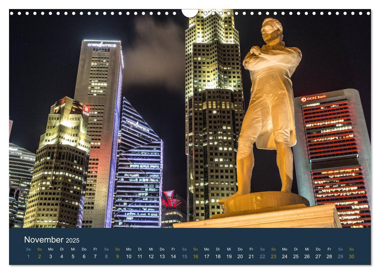 Bild: 9783435445851 | Singapur bei Nacht und Tag (Wandkalender 2025 DIN A3 quer),...