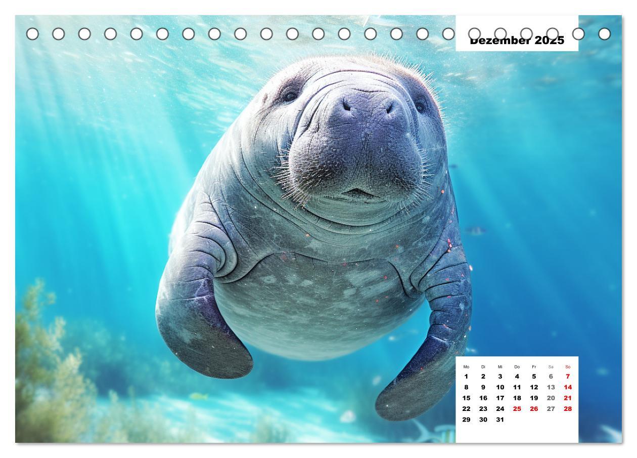 Bild: 9783383893902 | Manatees. Faszinierende Rundschwanzseekühe (Tischkalender 2025 DIN...