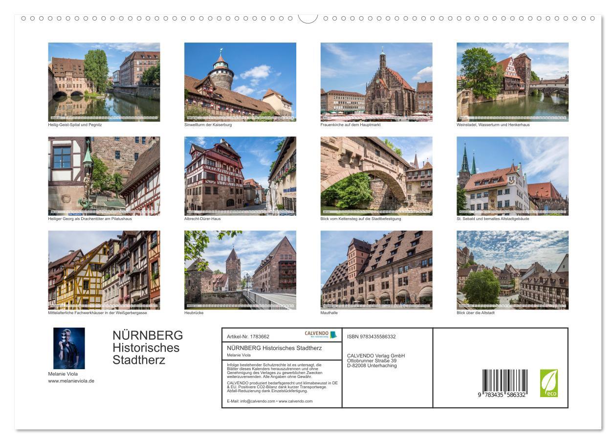 Bild: 9783435586332 | NÜRNBERG Historisches Stadtherz (hochwertiger Premium Wandkalender...