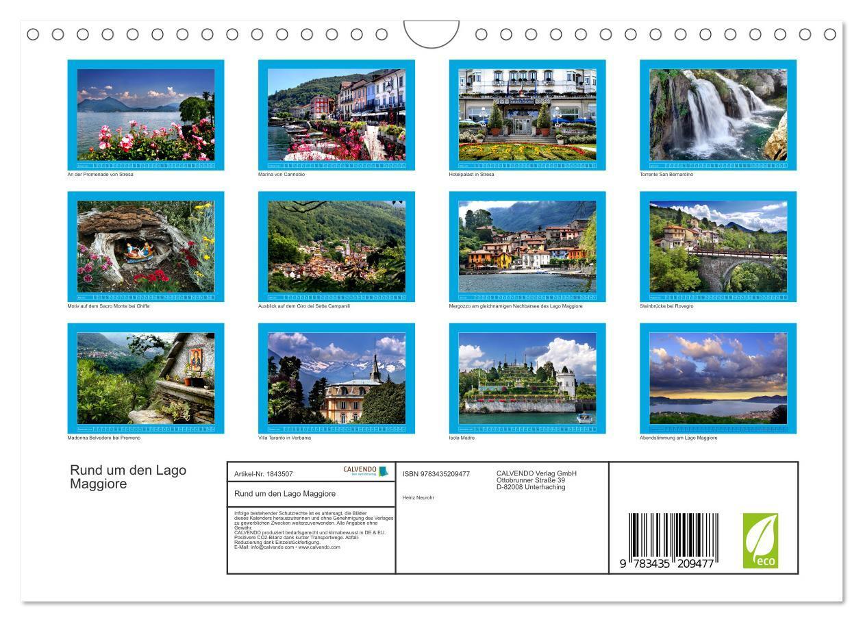 Bild: 9783435209477 | Rund um den Lago Maggiore (Wandkalender 2025 DIN A4 quer), CALVENDO...