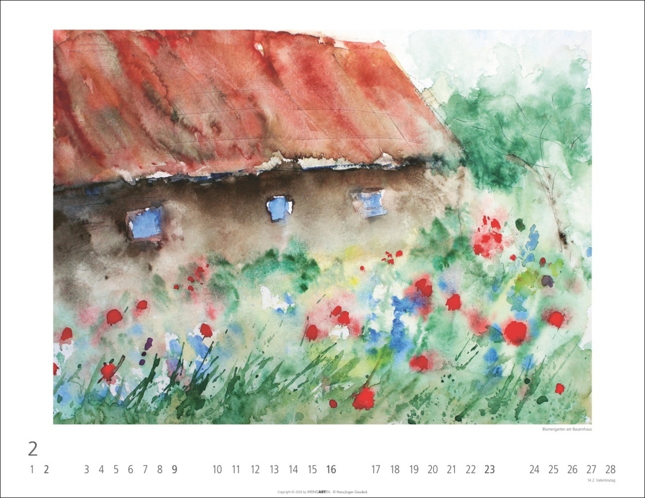 Bild: 9783839901540 | Zwischen Himmel und Erde Kalender 2025 - Aquarelle von Hans-Jürgen...