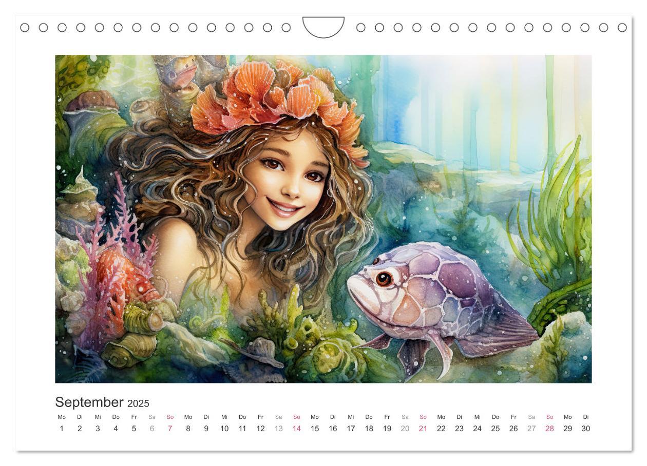 Bild: 9783383857997 | Liebliche Meerjungfrauen (Wandkalender 2025 DIN A4 quer), CALVENDO...