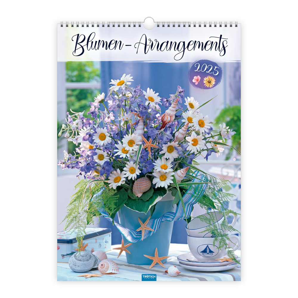 Cover: 9783988022264 | Trötsch Großbildkalender Blumen-Arrangements 2025 | Wandkalender