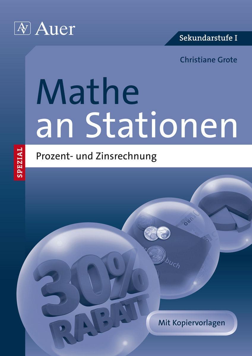 Cover: 9783403072294 | Mathe an Stationen Prozent- und Zinsrechnung | Christiane Grote | 2014