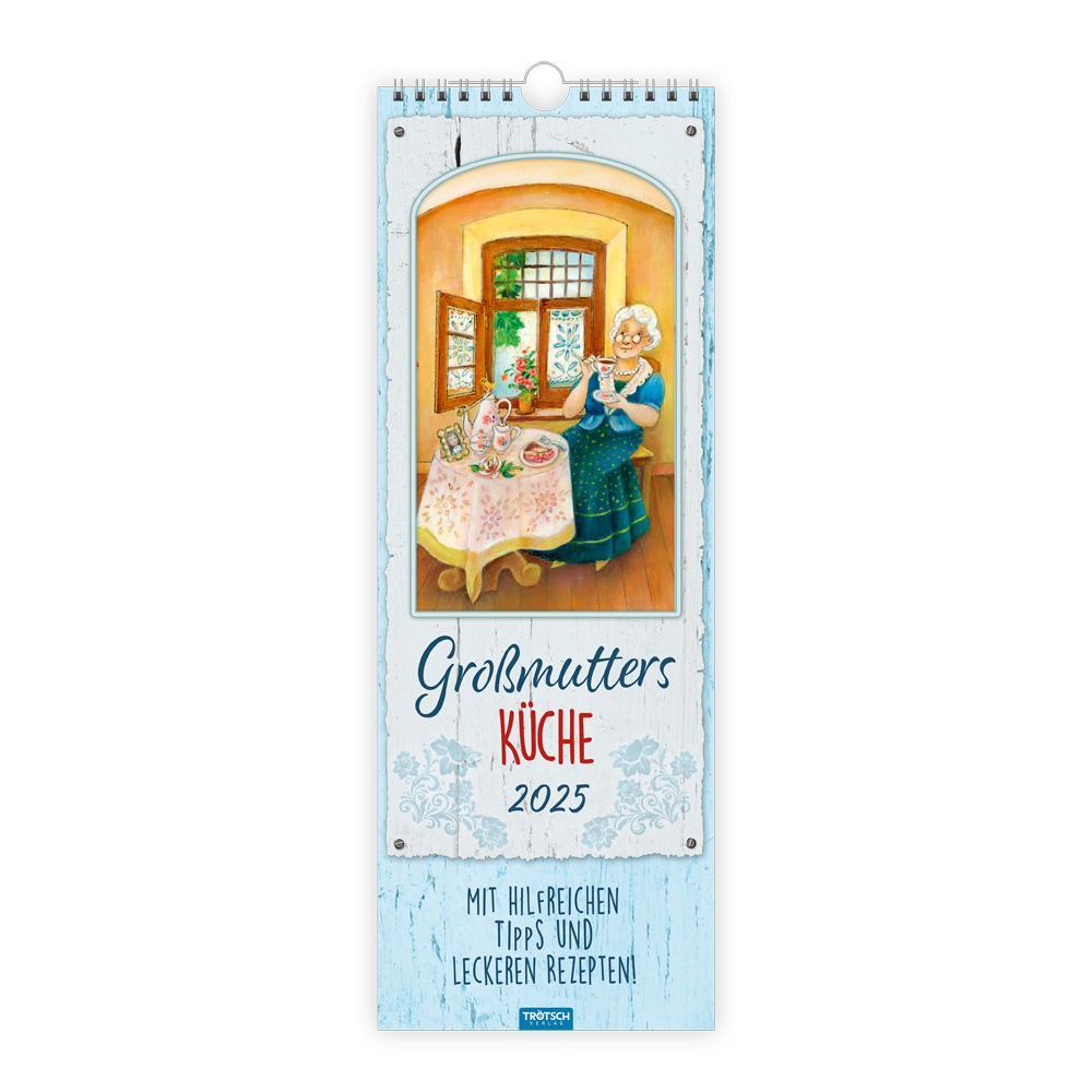 Cover: 9783988022363 | Trötsch Maxi-Streifenkalender Großmutters Küche 2025 | Wandkalender