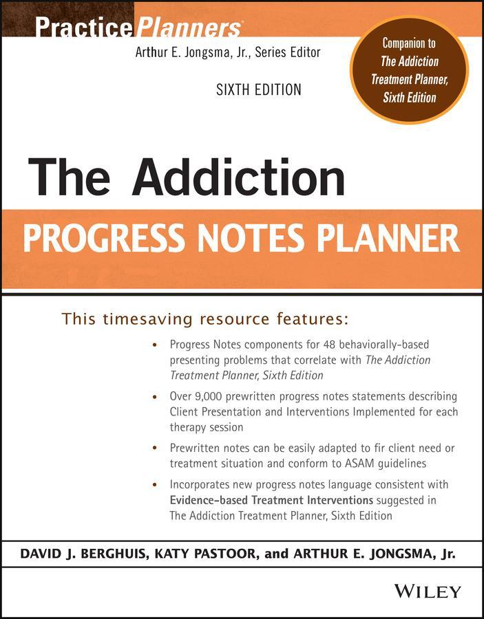 Cover: 9781119793052 | The Addiction Progress Notes Planner | David J Berghuis (u. a.) | Buch