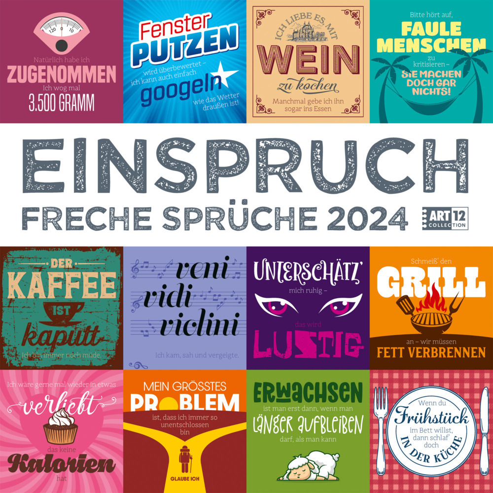 Cover: 9783838444345 | Einspruch Kalender 2024 - 30x30 | Ackermann Kunstverlag | Kalender