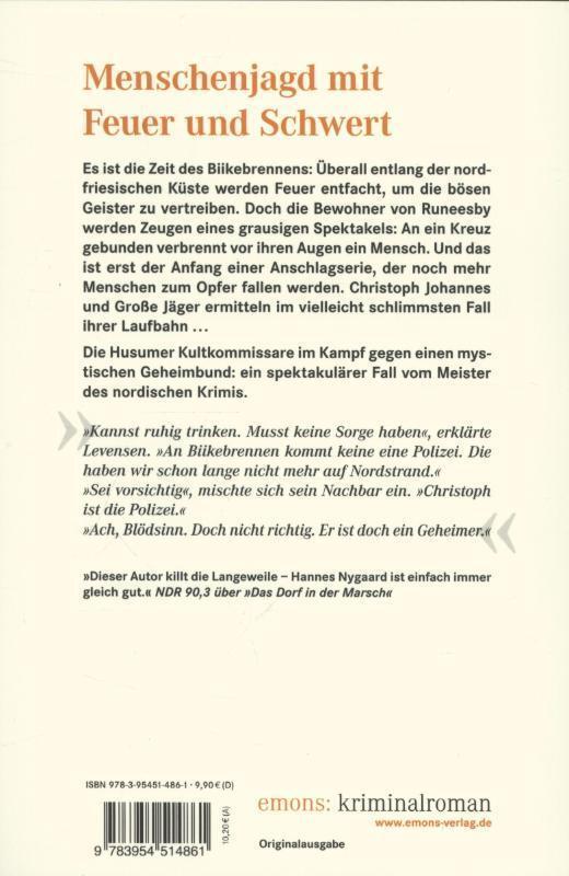 Rückseite: 9783954514861 | Biikebrennen | Hannes Nygaard | Taschenbuch | Hinterm Deich Krimi