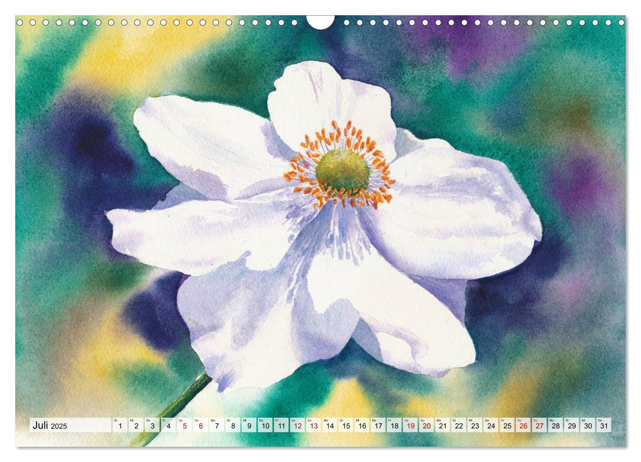 Bild: 9783435272969 | Blumenaquarelle aus der Nähe (Wandkalender 2025 DIN A3 quer),...