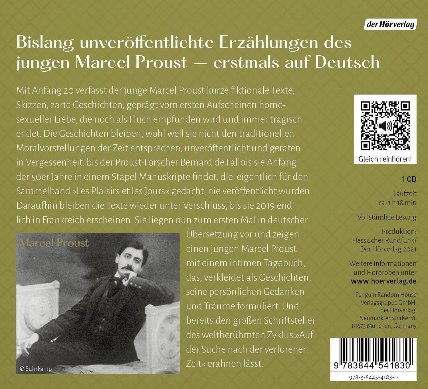 Bild: 9783844541830 | Der geheimnisvolle Briefschreiber | Marcel Proust | Audio-CD | Deutsch