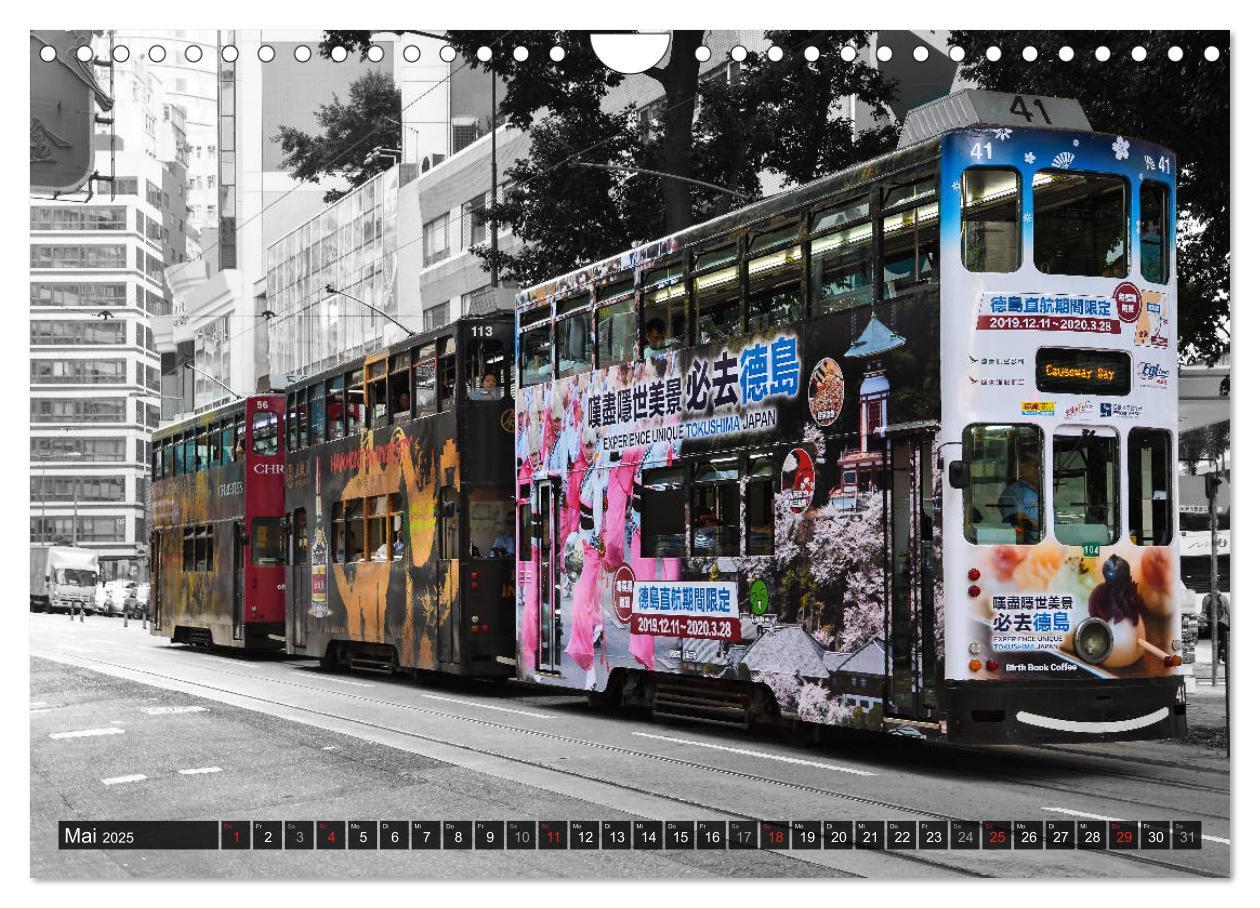 Bild: 9783435178339 | Ding Ding - Hong Kong's Tramways (Wandkalender 2025 DIN A4 quer),...