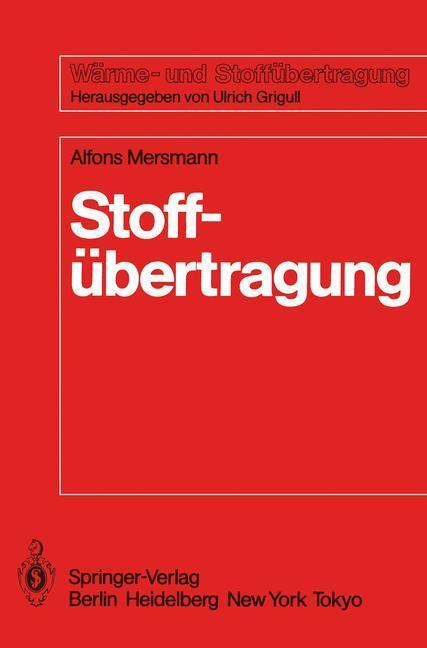 Cover: 9783540159209 | Stoffübertragung | Alfons Mersmann | Taschenbuch | Paperback | XVI