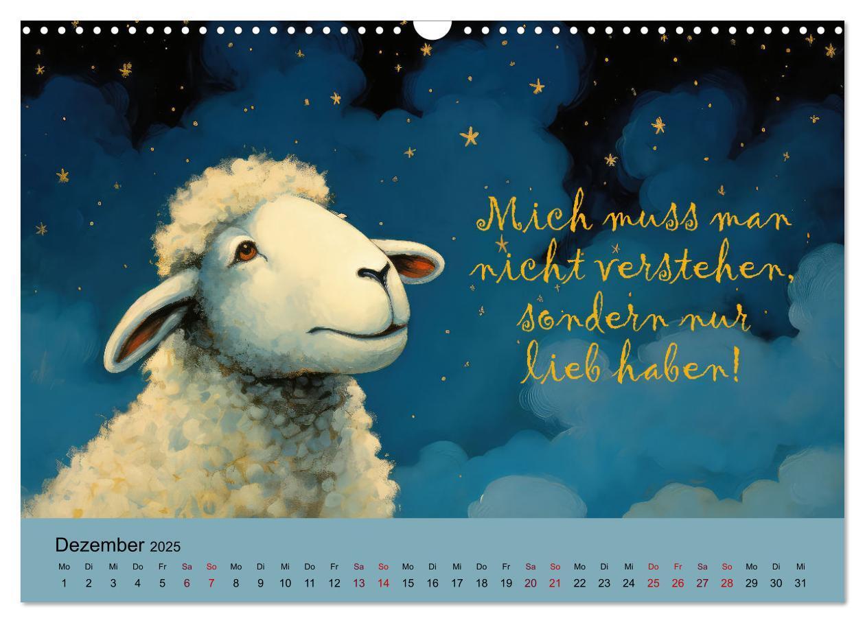 Bild: 9783383825804 | Schafsprüche (Wandkalender 2025 DIN A3 quer), CALVENDO Monatskalender