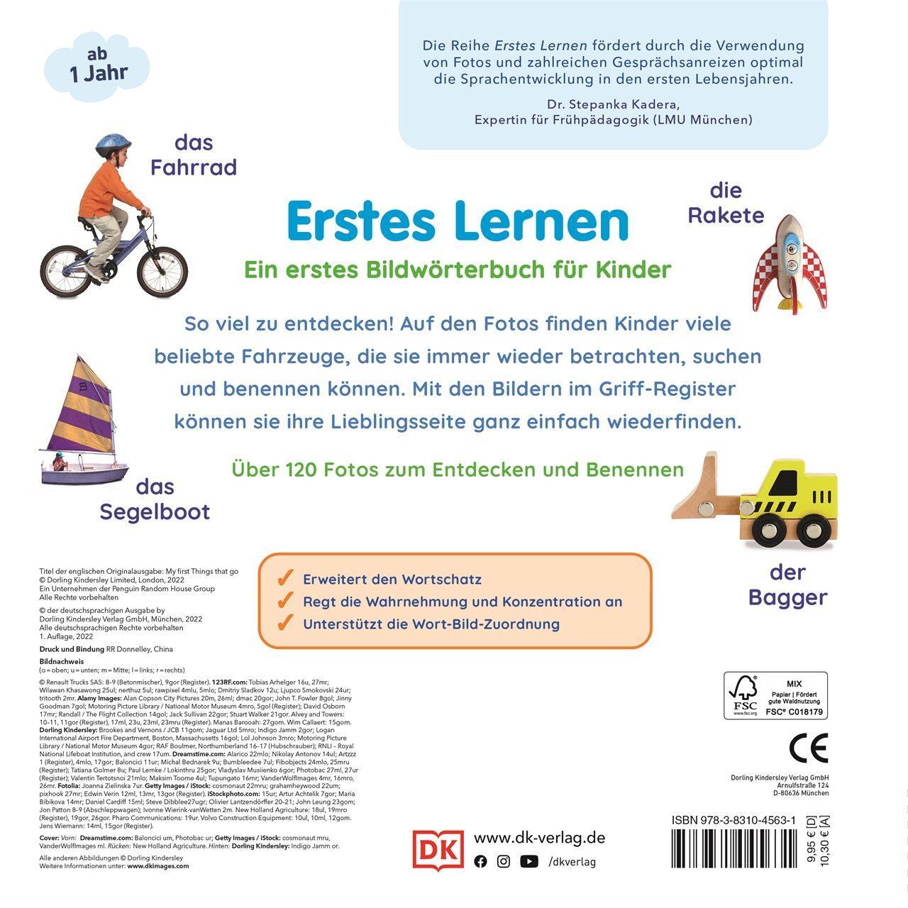 Rückseite: 9783831045631 | Erstes Lernen. Fahrzeuge | Buch | Erstes Lernen | 28 S. | Deutsch