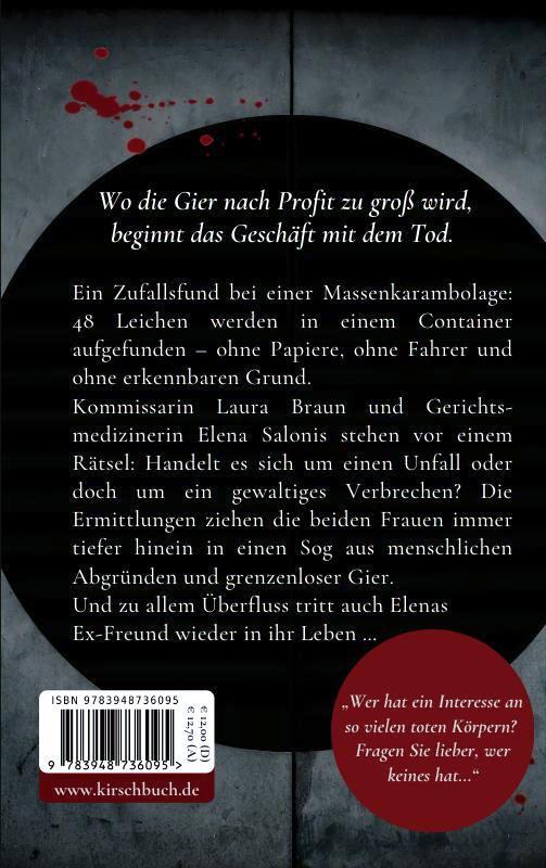 Rückseite: 9783948736095 | Die Komplizen des Todes | Kriminalroman | Kirsten Sawatzki | Buch