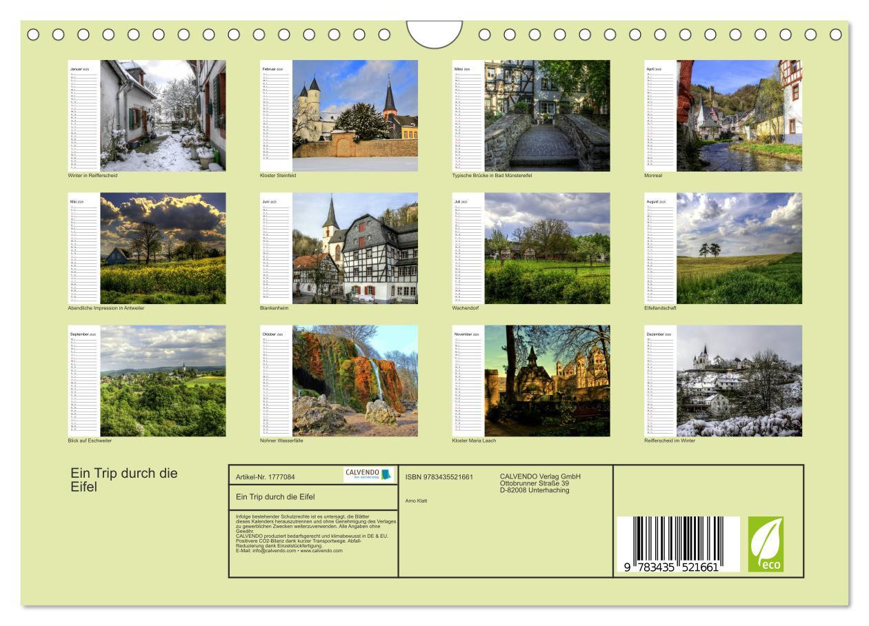 Bild: 9783435521661 | Ein Trip durch die Eifel (Wandkalender 2025 DIN A4 quer), CALVENDO...