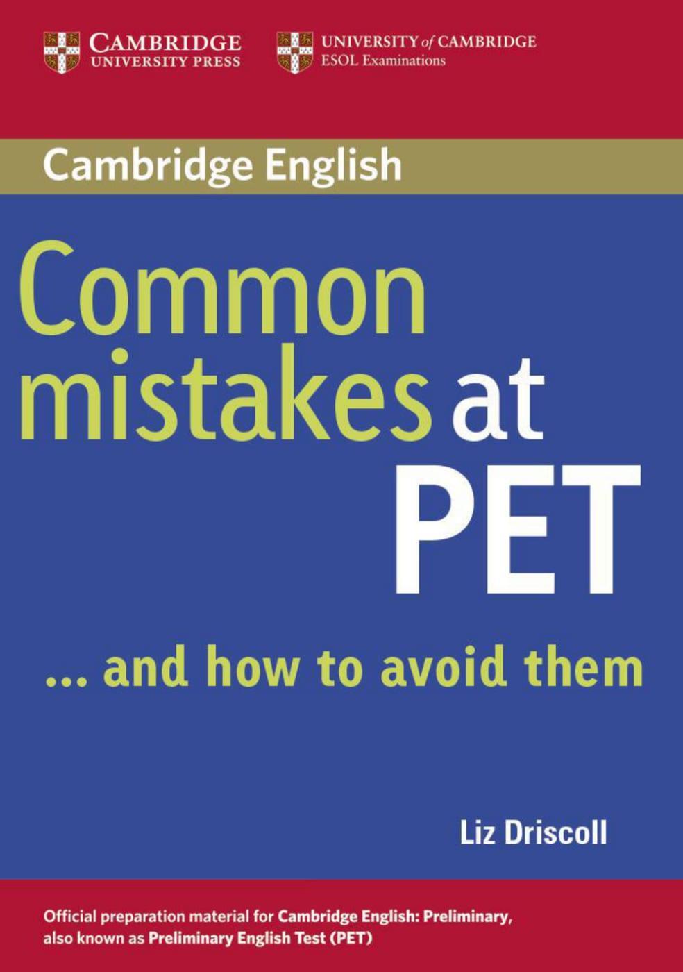 Cover: 9783125341272 | Common Mistakes at PET / Book. Lower intermediate | Liz Driscoll
