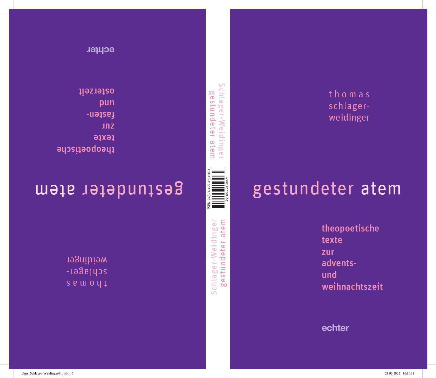 Cover: 9783429057947 | gestundeter atem | Thomas Schlager-Weidinger | Taschenbuch | Deutsch