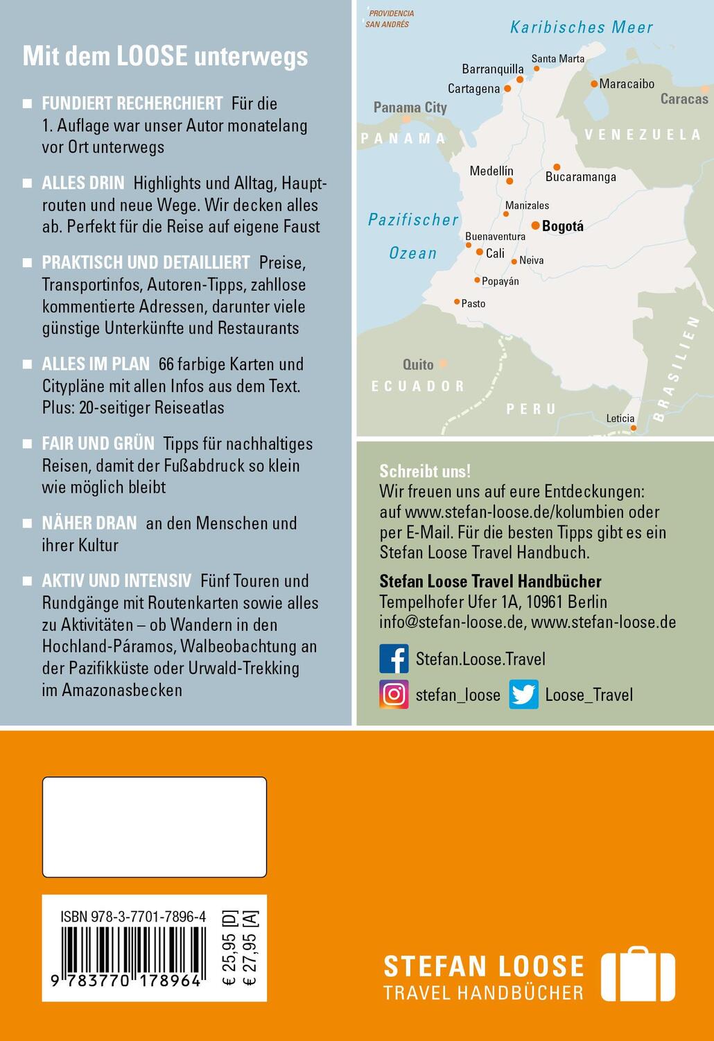 Rückseite: 9783770178964 | Stefan Loose Reiseführer Kolumbien | mit Reiseatlas | Viktor Coco