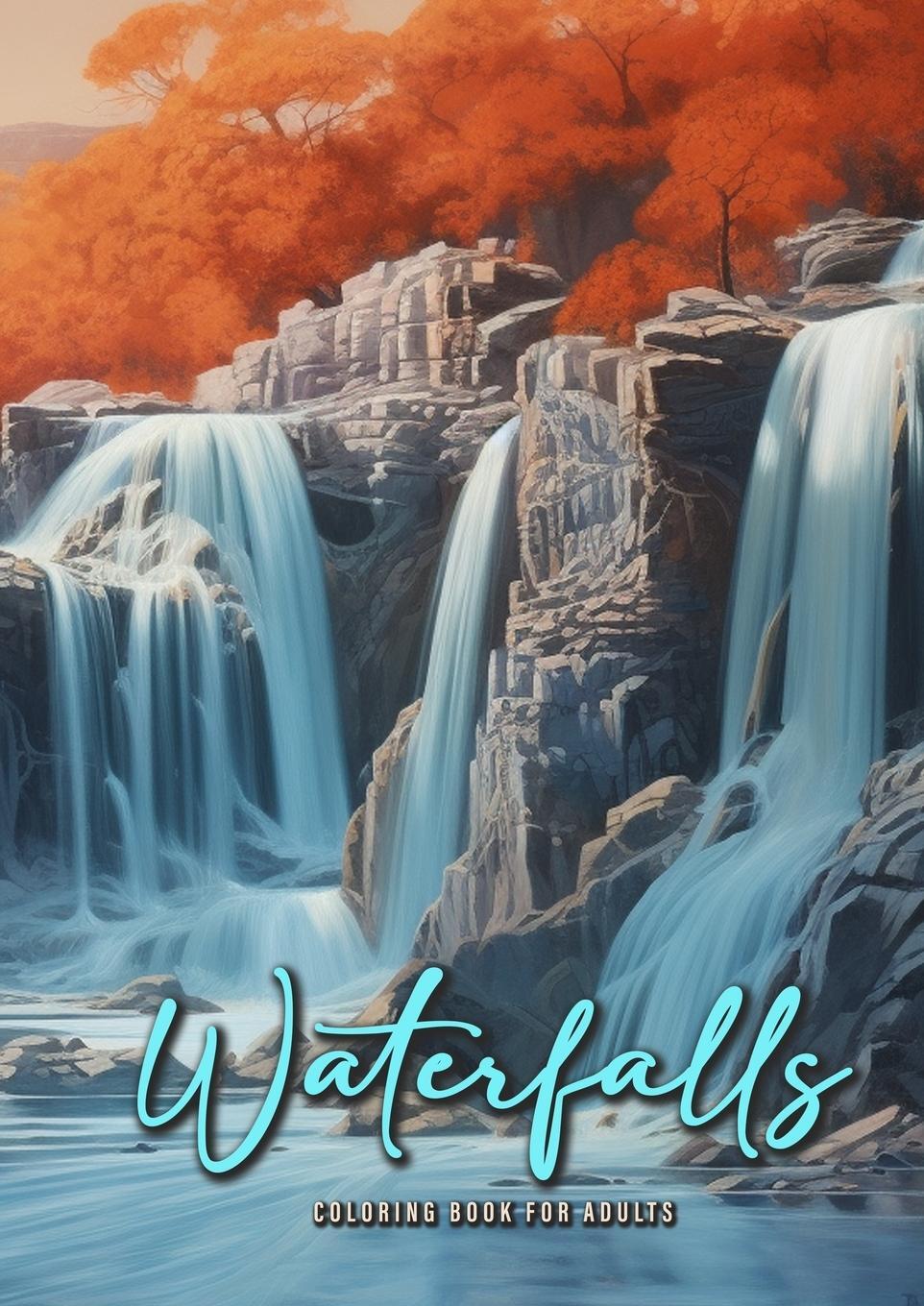 Cover: 9783758421341 | Waterfall Coloring Book for Adults | Monsoon Publishing | Taschenbuch