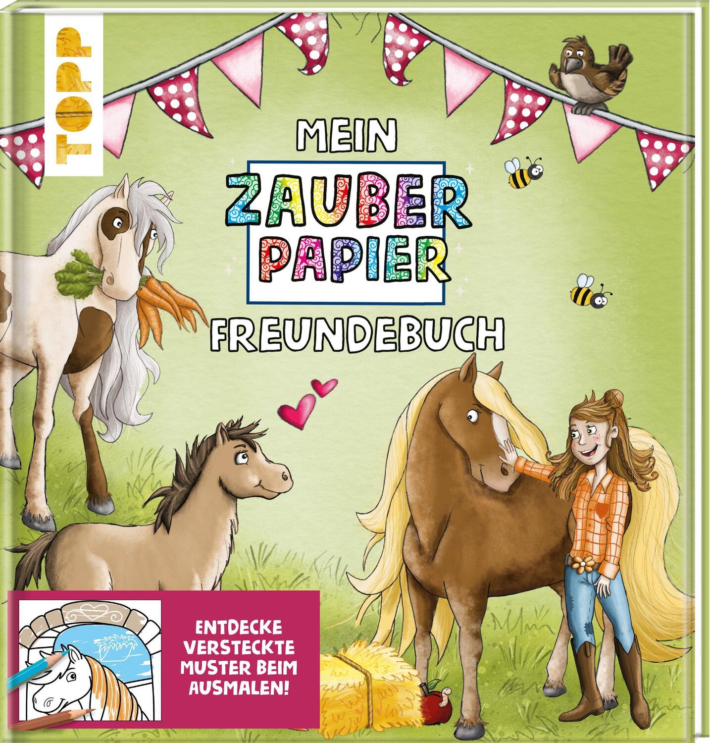 Cover: 9783772446740 | Mein Zauberpapier Freundebuch Süße Pferde | Melanie Kraft | Buch