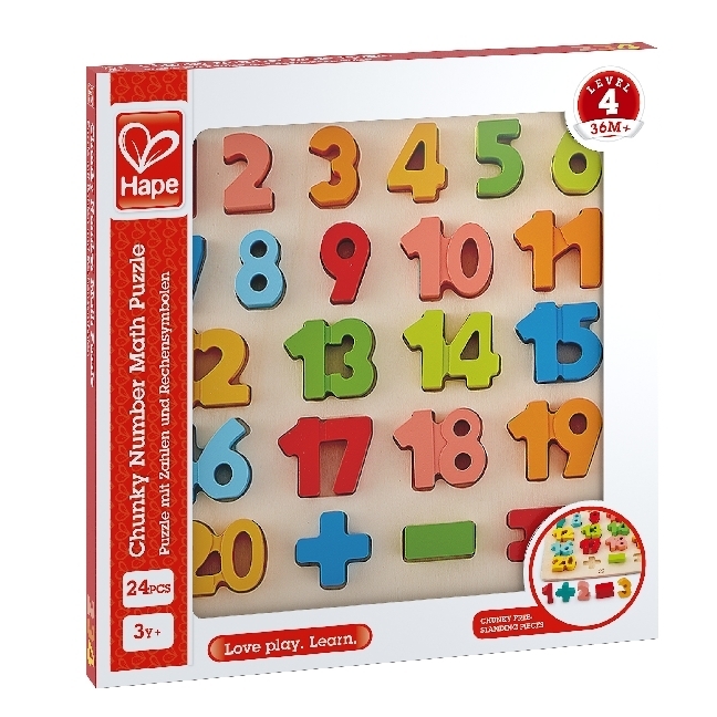 Cover: 6943478018709 | Hape Puzzle mit Zahlen &amp; Rechensymbolen (Kinderpuzzle) | Spiel | E1550