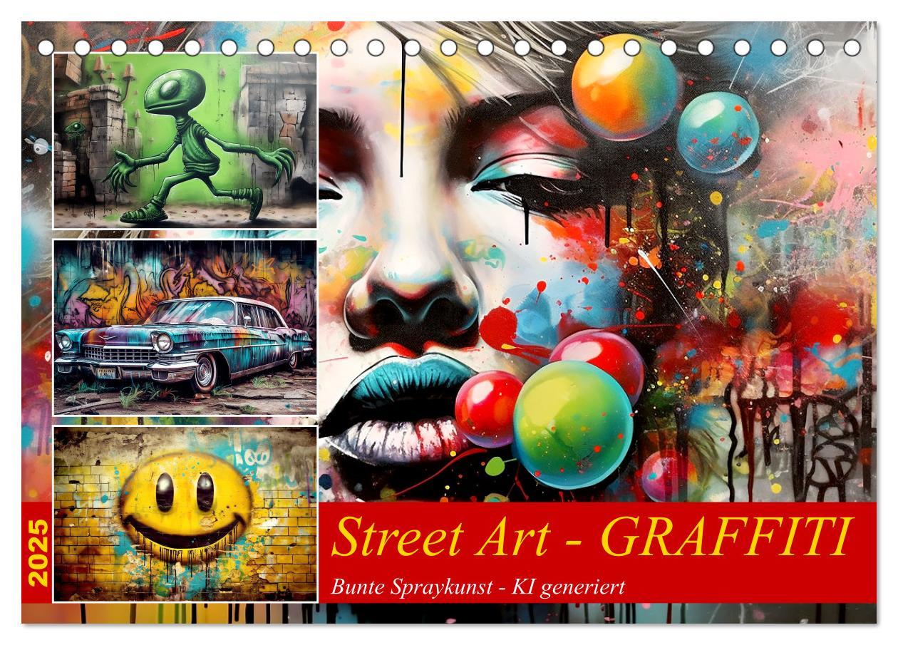 Cover: 9783383867729 | Street Art Graffiti (Tischkalender 2025 DIN A5 quer), CALVENDO...